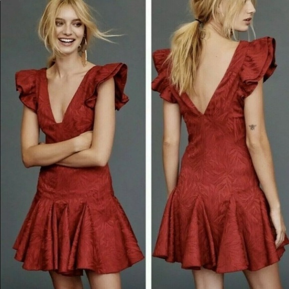 Free People Lily  Red Party Dress Sz 10 New - Picture 3 of 8